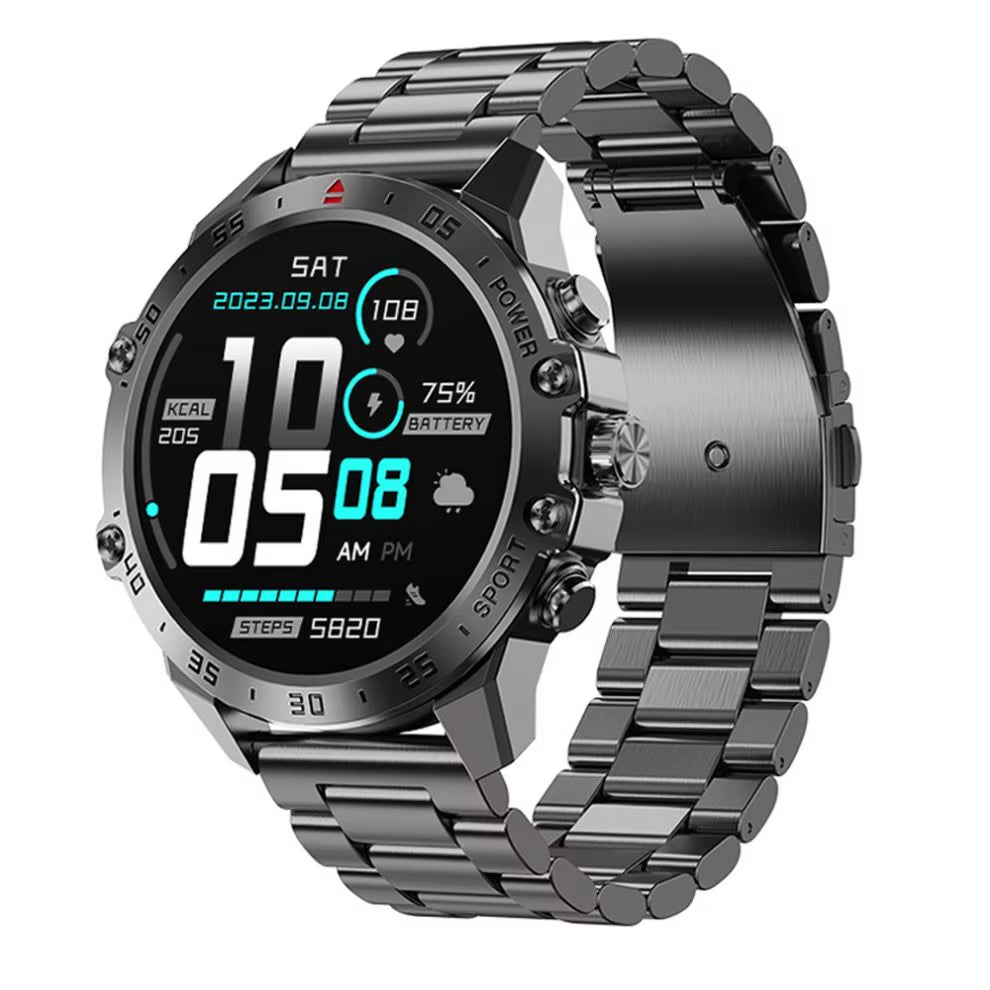 "2024 T57 Smartwatch: Stylish 1.43-Inch AMOLED Display, Health Monitoring, Waterproof Fitness Tracker with Bluetooth Calling & Voice Assistant for Men"