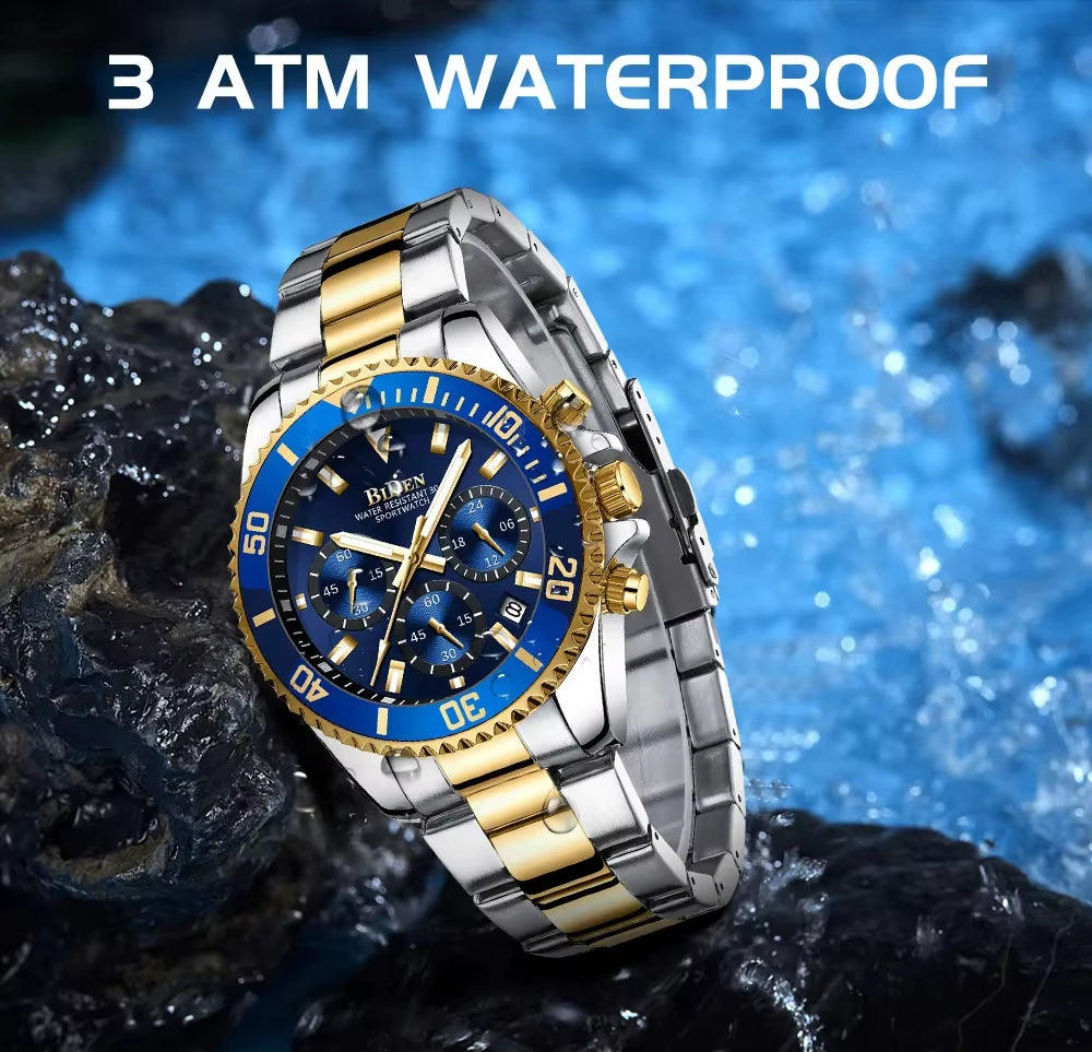 "✨ Sleek & Stylish Men’s Quartz Watch ⌚ – Waterproof, Six-Pin Design for Business & Leisure 🌟 Perfect Gift for Him 🎁"