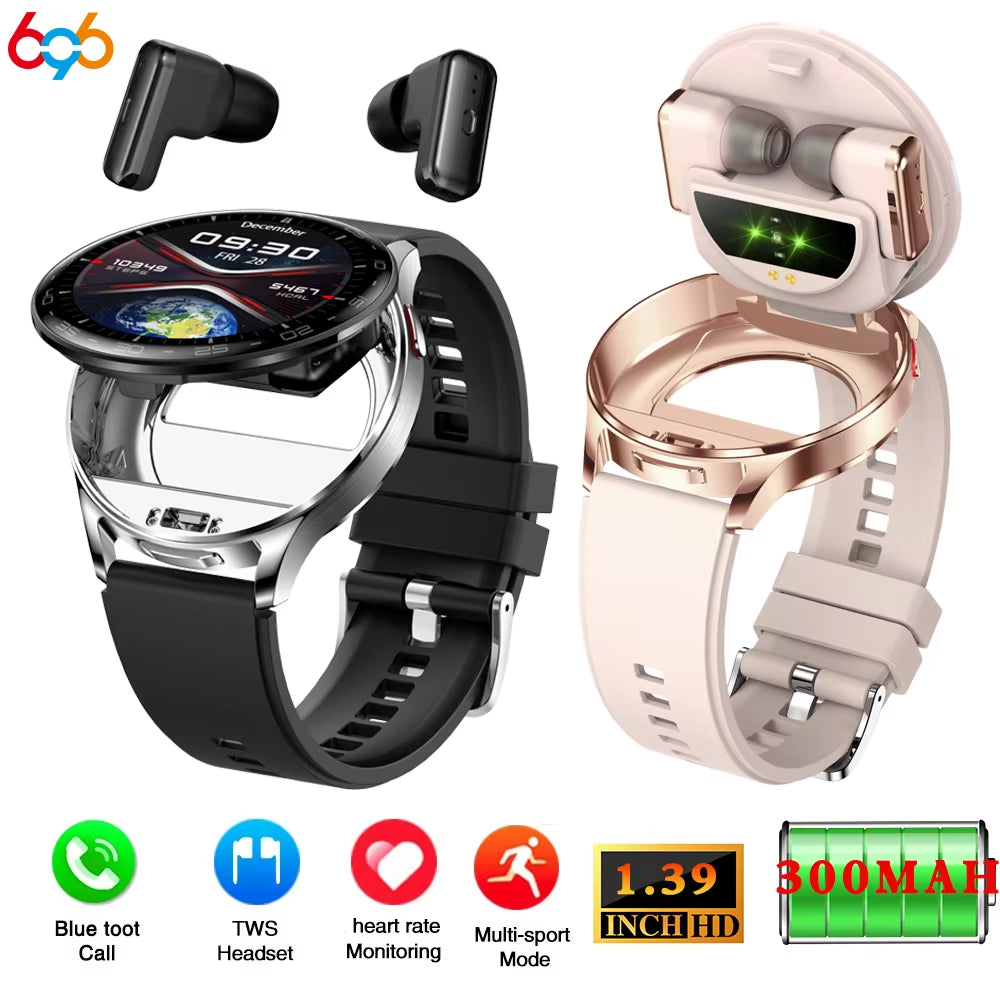 "LIGE 2-in-1 TWS Smartwatch ⌚ Bluetooth Earbuds 🎧 | Fitness Tracker, Heart Rate Monitor & Noise Reduction – Perfect for Men & Women!"